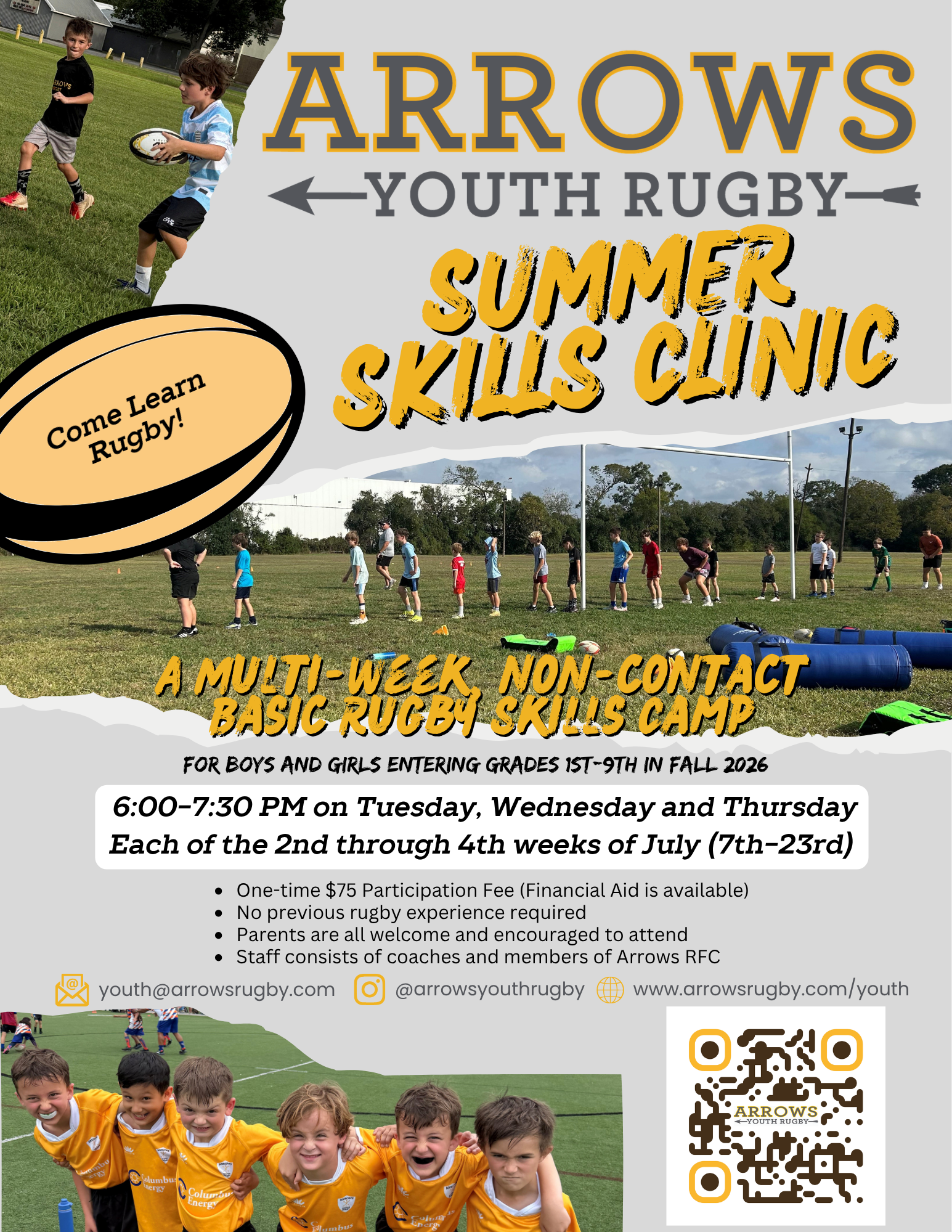 2026 Summer Youth Clinic Flyer